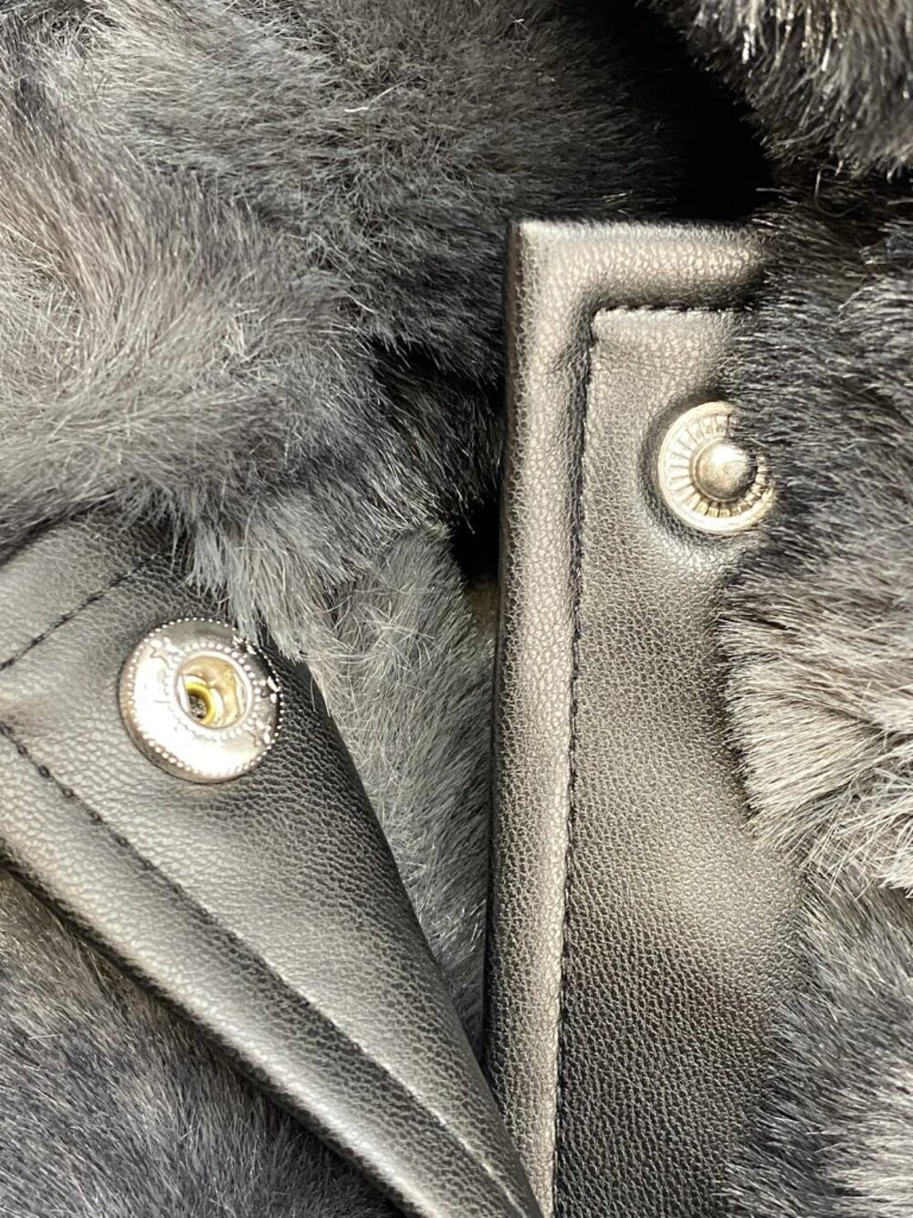 Donna Slayers Fabulous Furs Womens Vest Jacket Charcoal Gray Size XS Posh Snap - Picture 2 of 11